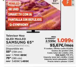 El Corte Inglés SAMSUNG 65" Televisor Neo QLED MiniLED oferta