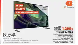 El Corte Inglés SONY 75" Televisor LED oferta