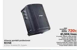 El Corte Inglés BOSE Altavoz portátil profesional oferta