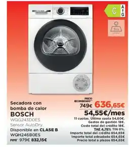 El Corte Inglés BOSCH Secadora con bomba de calor oferta