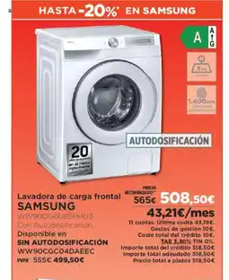 El Corte Inglés SAMSUNG Lavadora de carga frontal oferta