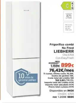 El Corte Inglés LIEBHERR Frigorífico combi No Frost oferta