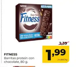Alimerka FITNESS Barritas protein con chocolate oferta