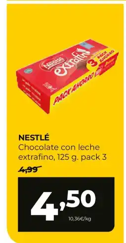 Alimerka NESTLÉ Chocolate con leche extrafino oferta