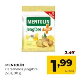 Alimerka MENTOLÍN Caramelos jengibre oferta