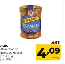Alimerka ALBO Atún claro en aceite de girasol oferta