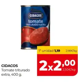 Alimerka CIDACOS Tomate triturado extra oferta