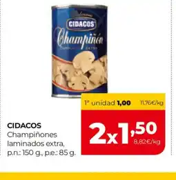 Alimerka CIDACOS Champiñones laminados extra oferta