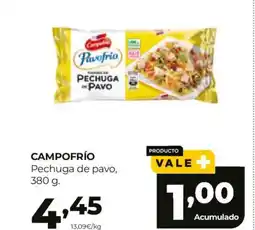 Alimerka CAMPOFRÍO Pechuga de pavo oferta