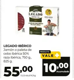 Alimerka LEGADO IBÉRICO Jamón o paleta de cebo ibérica 50% raza ibérica oferta