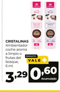 Alimerka CRISTALINAS Ambientador coche aroma a limpio o frutas del bosque oferta