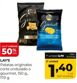 Alimerka LAY'S Patatas originales corte ondulado o gourmet, oferta