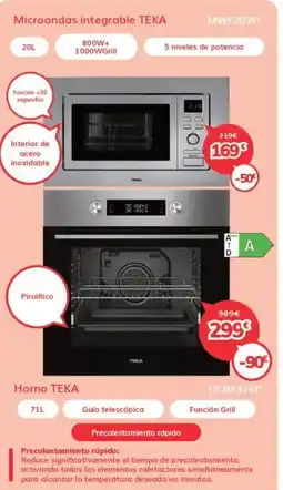 Mi electro TEKA Microondas integrable oferta