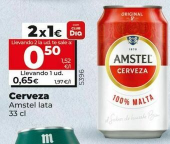 Dia Cerveza amstel lata oferta