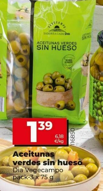 Dia Aceitunas verdes sin hueso oferta