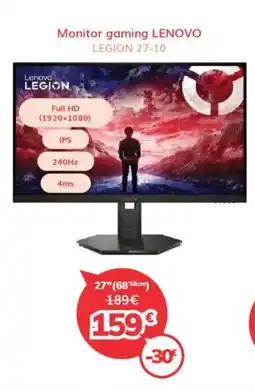 Mi electro LENOVO Monitor gaming LEGION 27-10 oferta