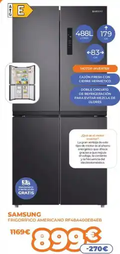 Pascual Martí SAMSUNG Frigorífico americano rf48a400eb4eb oferta