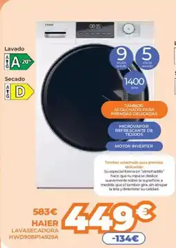 Pascual Martí HAIER Lavasecadora hwd90bp14929a oferta