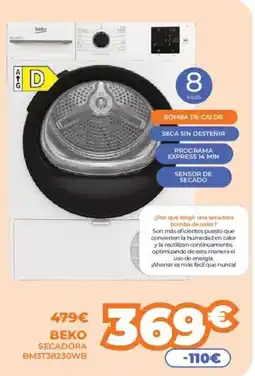 Pascual Martí BEKO Secadora bm3t38230wb oferta