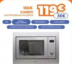 Pascual Martí CANDY Microondas mic201ex oferta