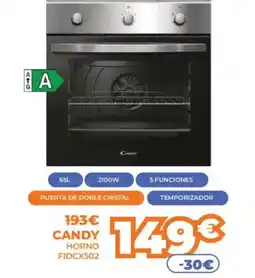 Pascual Martí CANDY Horno fidcx502 oferta