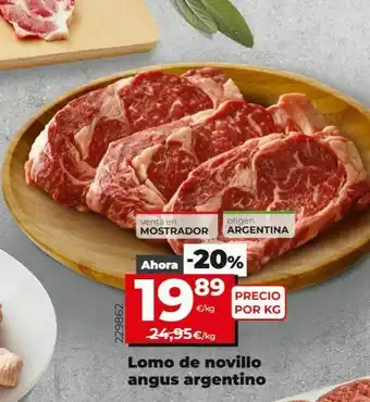 Dia Lomo de novillo angus argentino oferta
