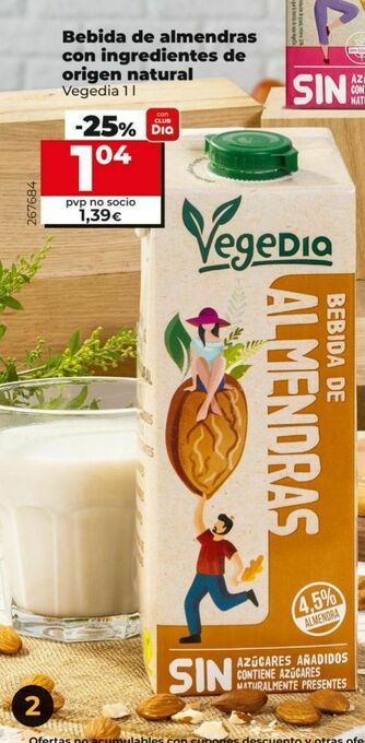 Dia Bebida de almendras dia oferta