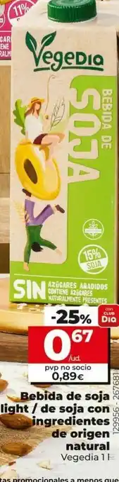 Dia Bebida de soja dia oferta