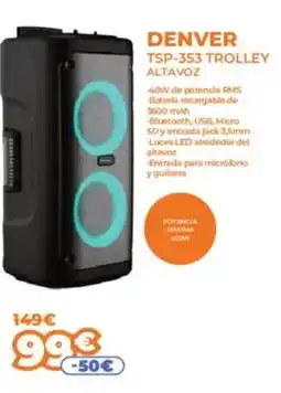 Pascual Martí DENVER Tsp-353 trolley altavoz oferta