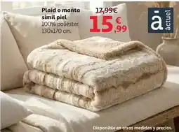 Alcampo Actuel - plaid o manta simil piel oferta
