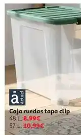 Alcampo Actuel - caja ruedas tapa clip oferta