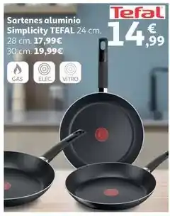 Alcampo Tefal - sartenes aluminio simplicity oferta