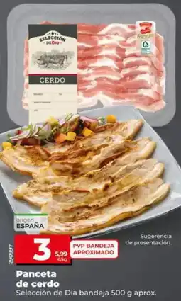 Dia Seleccion de dia - panceta de cerdo oferta