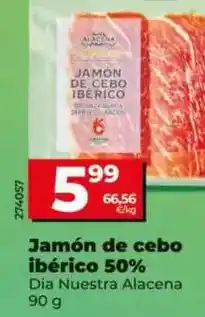 Dia Dia nuestra alacena - jamon de cebo iberico 50% oferta