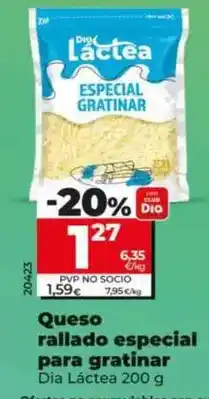 Dia Dia lactea - queso rallado especial para gratinar oferta