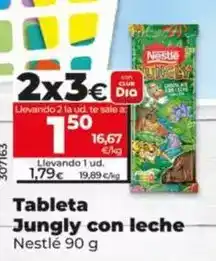 Dia Nestlé - tableta jungly con leche oferta