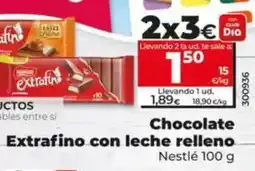 Dia Nestlé - chocolate extrafino con leche relleno oferta