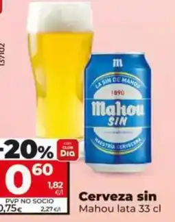 Dia Mahou - cerveza sin oferta
