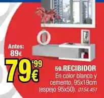 Rapimueble Blanco - recibidor en color y cemento oferta