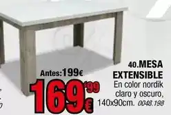 Rapimueble Nordik - mesa extensible oferta