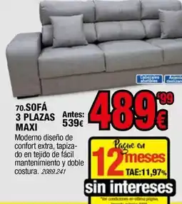 Rapimueble Confort - sofá 3 plazas maxi oferta