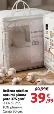 Alcampo Relleno nordico natural oferta