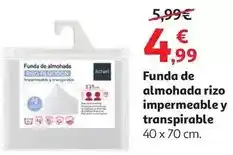 Alcampo Actuel - funda de almohada rizo impermeable y transpirable oferta