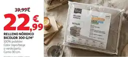 Alcampo Savel - relleno nórdico bicolor 300 g/m oferta