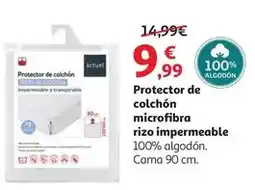 Alcampo Actuel - protector de colchón microfibra rizo impermeable oferta