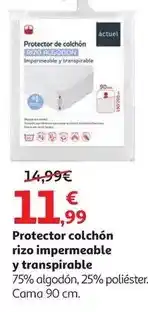 Alcampo Actuel - protector colchón rizo impermeable y transpirable oferta