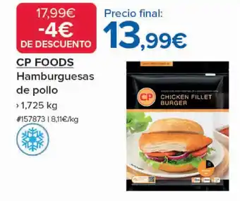 Costco CP FOODS Hamburguesas de pollo oferta