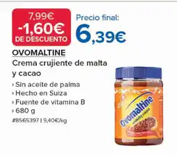 Costco OVOMALTINE Crema crujiente de malta y cacao oferta
