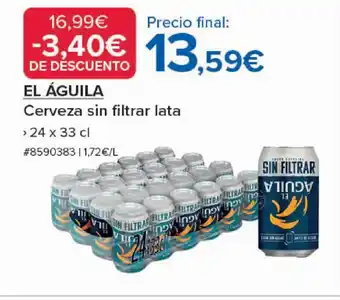 Costco EL ÁGUILA Cerveza sin filtrar lata oferta