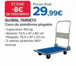 Costco GLOBAL TARGETS Carro de plataforma plegable oferta
